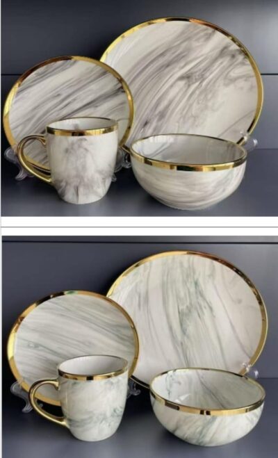 24pcs Marble dinnerset